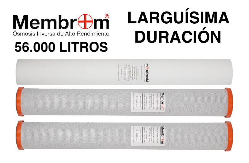 ÓSMOSIS INVERSA BAJO RECHAZO 2:1 FLUJO DIRECTO MEMBROM® ANTI-BACTERIAS  OI-2:1-07-NX-AB20 - Membranas Osmosis Inversa