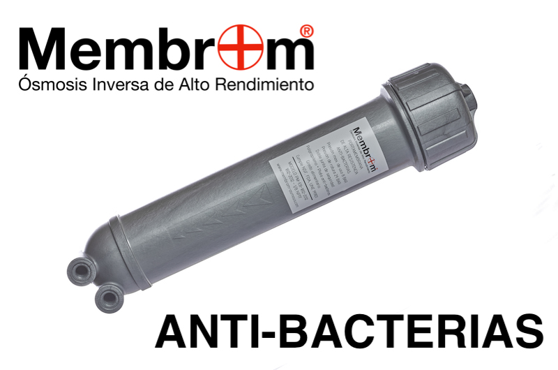 Porta-membrana osmosis inversa 50-75-100-125-150 GPD tamaño 1812 sistema  ANTI-BACTERIAS 8 BAR - Membranas Osmosis Inversa