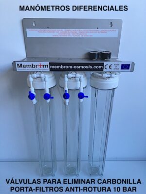 FILTROS DE AGUA DE CARBÓN ACTIVADO. ADSORCIÓN. DECLORACIÓN - Membranas  Osmosis Inversa