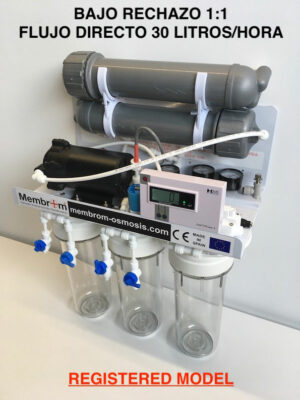 ÓSMOSIS INVERSA BAJO RECHAZO 1:1 FLUJO DIRECTO MEMBROM®  OI-1:1-05-AC(NX)-AR10 - Membranas Osmosis Inversa