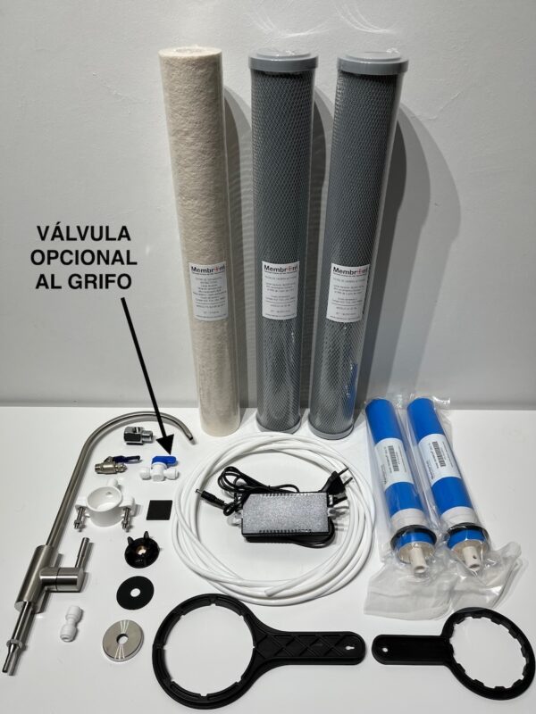 ÓSMOSIS INVERSA PROFESIONAL BAJO RECHAZO 1:1 FLUJO DIRECTO MEMBROM® ANTI-BACTERIAS OI-PR-1:1-05-NX-AB20 - Imagen 3
