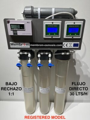 ÓSMOSIS INVERSA PROFESIONAL BAJO RECHAZO 1:1 FLUJO DIRECTO MEMBROM® ANTI-BACTERIAS OI-PR-1:1-05-NX-AB20